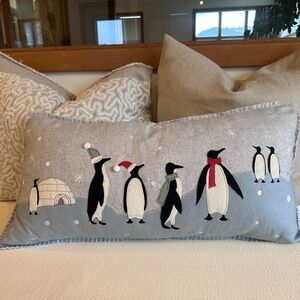 Cutest Penguin Holiday Pillow 🐧